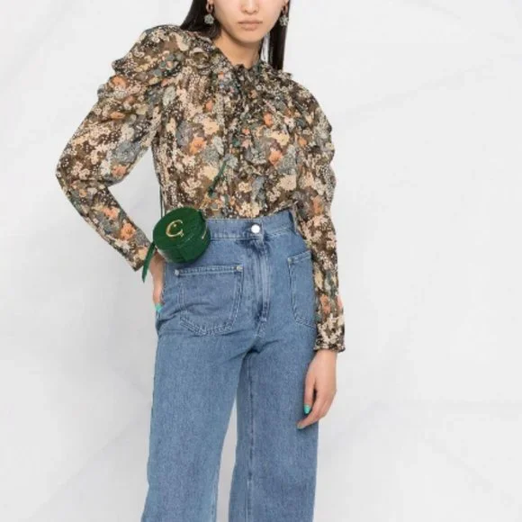 Ulla Johnson Colette Silk Blouse Night Garden - Picture 3 of 14